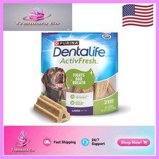 24.1 oz ActivFresh Dental Dog Chews - Freshen Breath for Large Dogs 40 lbs