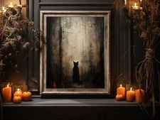 Cat Print Halloween Wall Decor Printable Cat Trendy Wall Decor Fall Printable Ar
