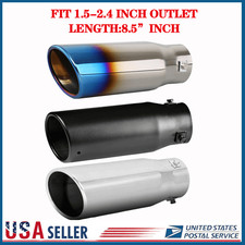 Car Exhaust Pipe Tip Rear Tail Throat Muffler Stainless Steel Silver Black Blue Car Exhaust Pipe Tip Rear Tail Throat Muffler Stainless Steel Silver Black Blue