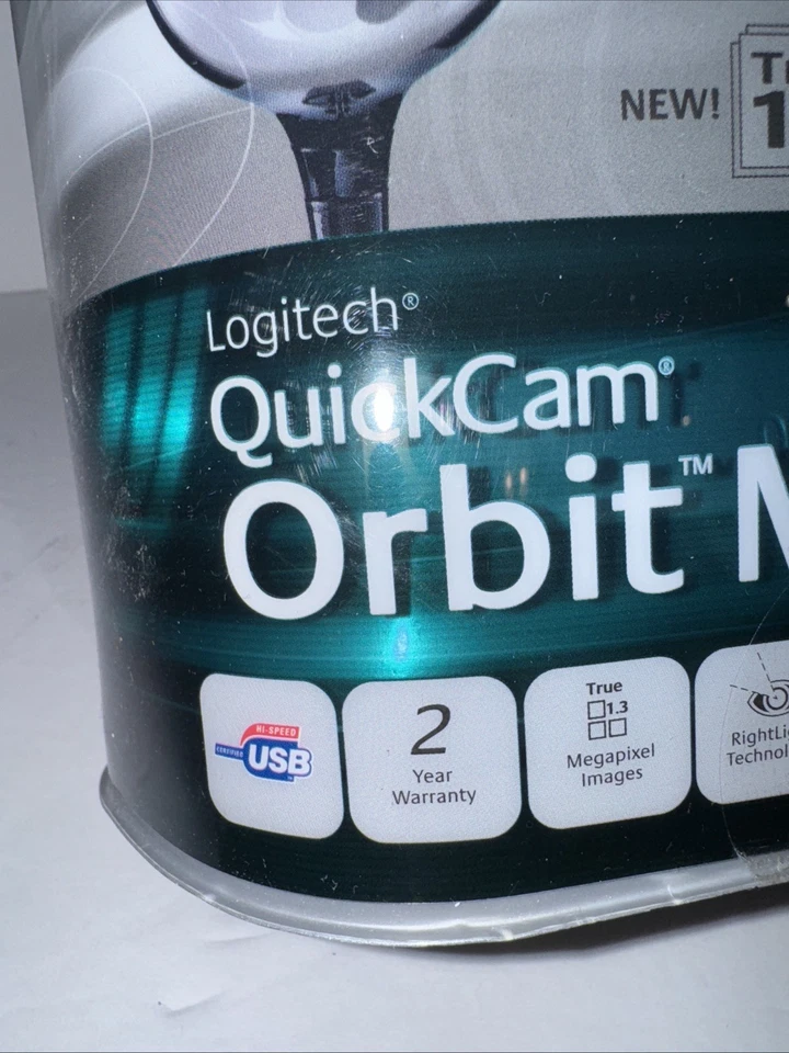 Logitech Black QuickCam Orbit MP Robotic Camera Head Webcam NEW - Image 3 of 4