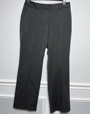 Talbots Curvy Barely Boot Dress Pants (10) Gray Stretch Preppy Business NWT