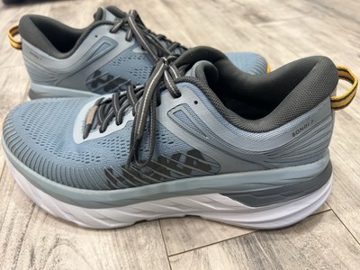 EUC Hoka One One Men s Bondi 7 Running Shoe Blue, Size 7 M