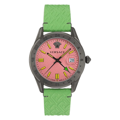 Versace Greca Time Gmt Grün Herren Armbanduhr VE7C00323 - Bild 1 von 4