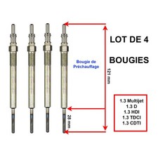 Bougies de préchauffage Chevrolet AVEO