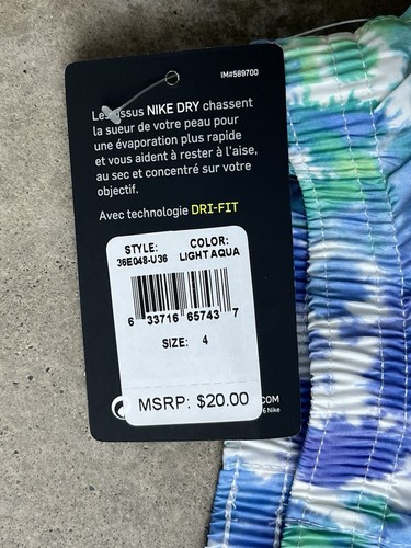 NWT Nike Dri- Fit Kids Girl Sport Shorts Running Soccer Blue Size 4 - Picture 3 of 5