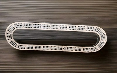 3 Player Oval/Pill 6mm Acrylic Cribbage Template