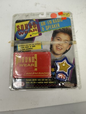 Vintage 80s Sound Wear AMFM Radio 1989 NEW Toy Red Throwback