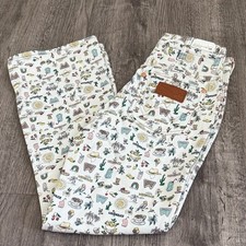 Wrangler Women's Patterned Flare Jeans in White