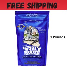 Light Grey Celtic Sea Salt 1 Pound Resealable Bag   Additive-Free, Delicious Sea