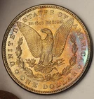 1885  Morgan Silver Dollar UNC BU Toning Rainbow Choice Bu