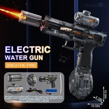 Led Light Emitting Electric Water Gun Toys Children  Color : Black 