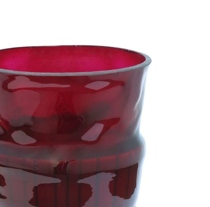 ILARIA.I Vase Overlay Minimalistisch Wohnkultur Solide Rot Durchmesser 23CM - Bild 2 von 3