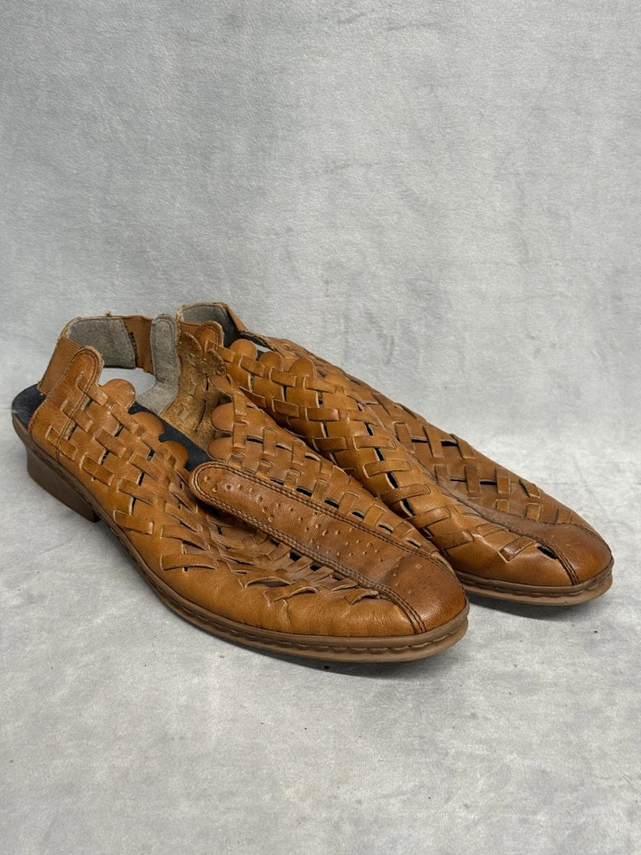 Zapatos Rieker Para Hombre Talla 41 Cuero Sin Cordones Cómodos Tejidos Sandalia Mocasín Informal Foto 2 de 4
