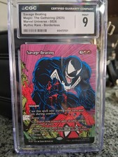 Venom Vs Spiderman 316 Savage Beating Cgc 9 Magic Mythic Rare Boarderless 0026