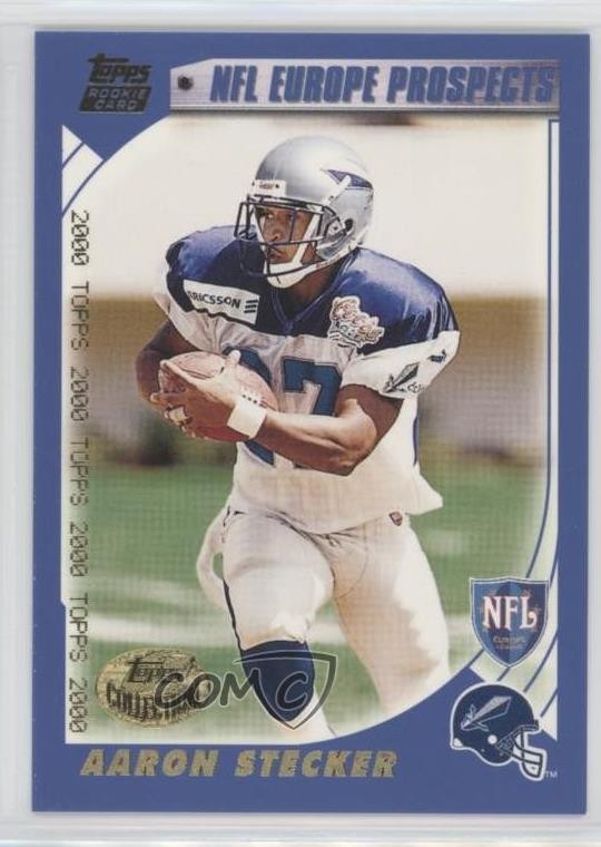 2000 Topps NFL Europe Prospects Collection Aaron Stecker #357 Rookie RC 1c4