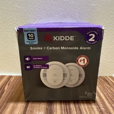 Kidde 30CUD10-V Smoke & Carbon Monoxide Detector, 10-Year Battery, 2 Pack, New
