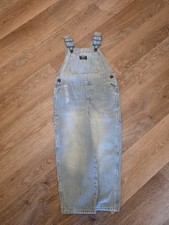 Vintage OshKosh B  Gosh Hickory Stripe Overalls 5T NWT Railroad Denim Blue Bibs