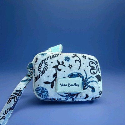Vera Bradley Reactive Petite Zip Around Wristlet Wallet Mint Sea Life NWT Beach