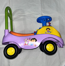 Dora the Explorer Toddler Ride-On Push Car 4 Wheels, vintage rare Farm edition