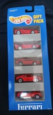 HOTWHEELS FERRARI VINTAGE 1993 RED 5 PACK GIFT SET #12405 NEW UNOPENED PACKAGE