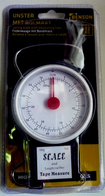 BENSON FEDERWAAGE bis 32kg mit 1m Maßband,Kofferwaage,Fischwaage