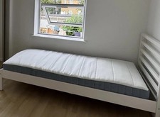 IKEA White Bed Frame and Mattress Set Single