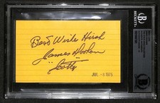 James Doohan Vintage Signed 3x5 Index Card Star Trek Beckett Auto 10