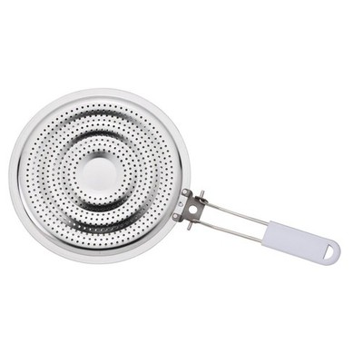 HIC Kitchen Heat Diffuser Reducer Flame Guard With Removable Handle, Stainless
