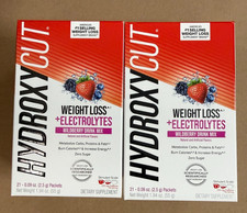 Lot Of 2 Hydroxycut WildBerry Instant Drink Diet Mix Electrolytes 21 Packets