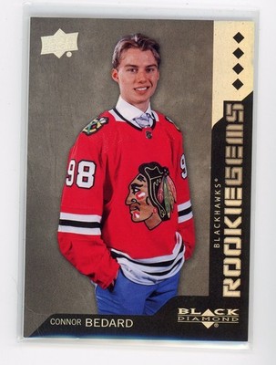 2023-24 UD BLACK DIAMOND RRG-CB ROOKIE GEMS RC QUAD /99 CONNOR BEDARD - HAWKS