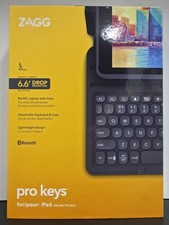 ZAGG Pro Keys Detachable Keyboard Case for Apple iPad 7-9 NEW/OPEN BOX
