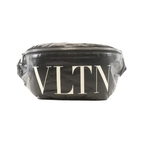 Valentino Garavani Waist Bag Black White Leather Used From Japan