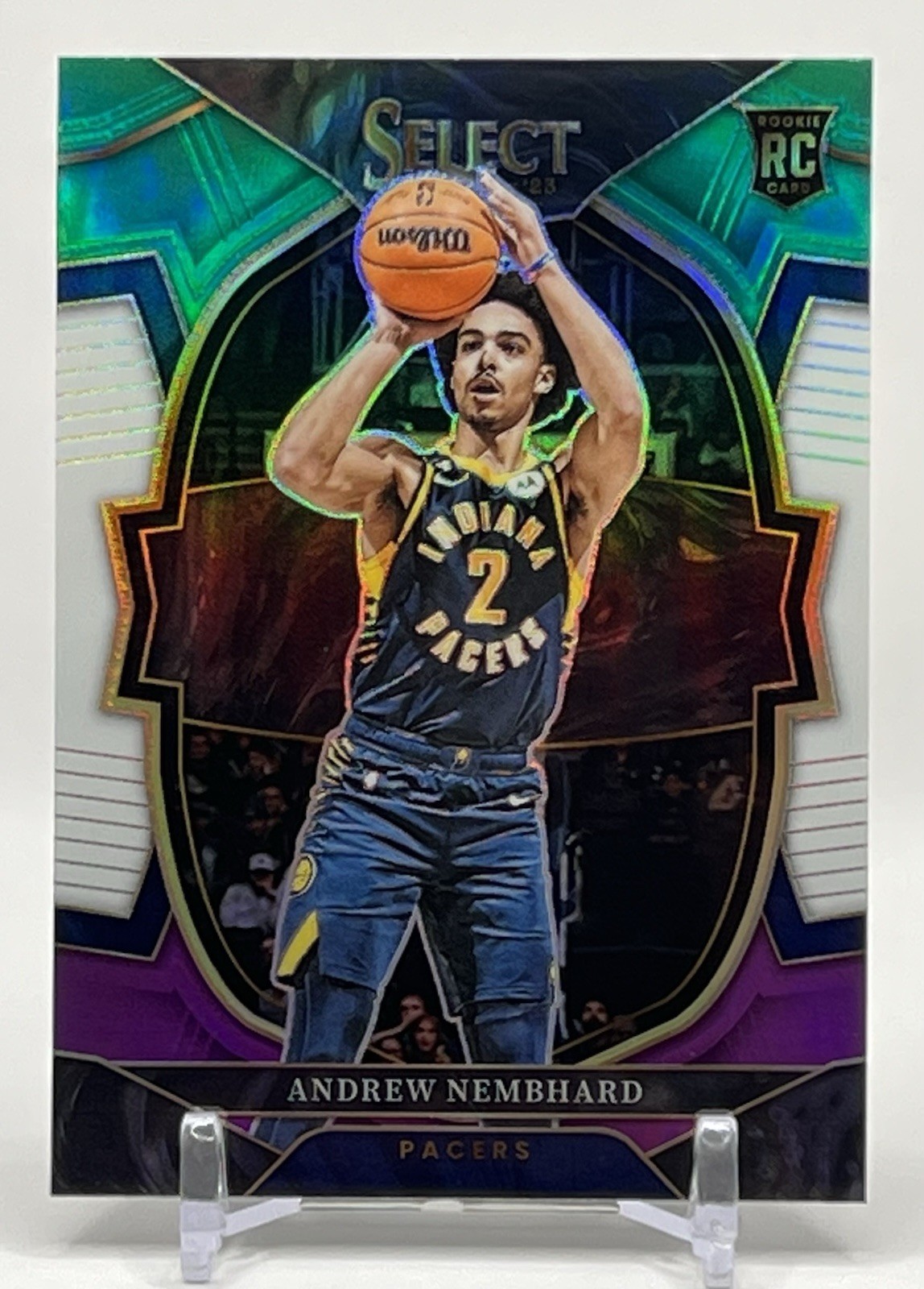 Andrew Nembhard 2022-23 Select #77 Concourse Green White Purple Prizm Rookie