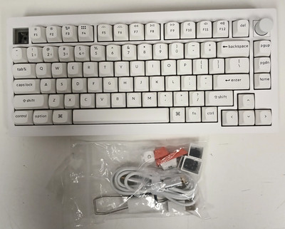 Keychron V1 Max Wireless 75% RGB Mechanical Keyboard Banana Switches **READ**