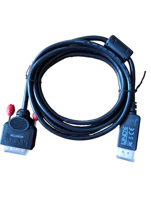 Lindy, DisplayPort zu DVI-D Kabel, 2m, schwarz, unbenutzt