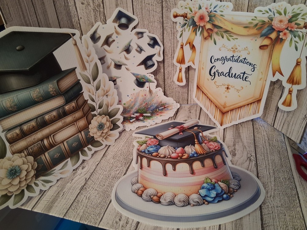 24x18 Graduation Yard Sign with 4-Piece Cap Set - Congrats Grad 24x18 Graduation Yard Sign with 4-Piece Cap Set - Congrats Grad