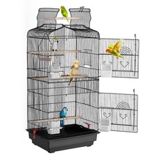 41-inch Open Top Large Parrot Bird Cage, Hanging Bird Cage for Parakeets Finches