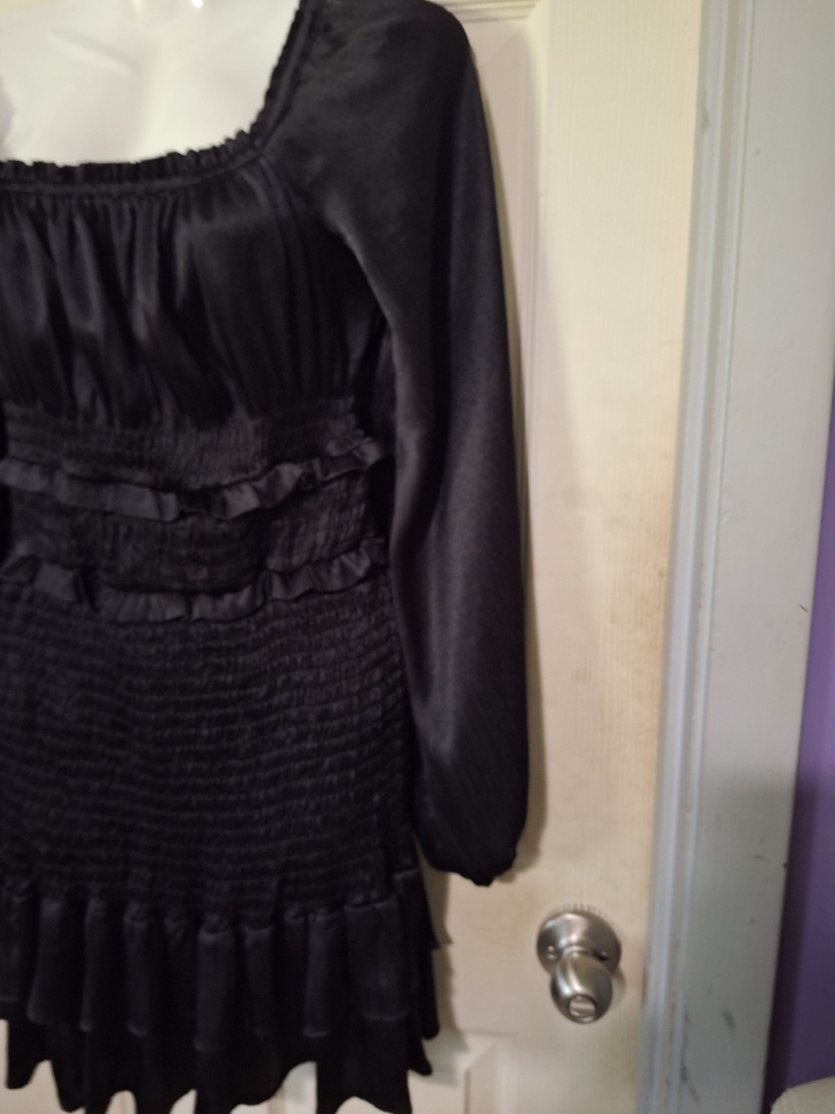 LONG SLEEVE SOLID DRESS - image 3