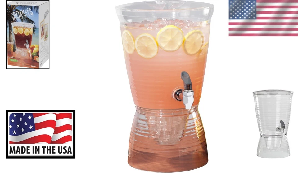 Dispensador de bebidas acrílico de 1,5 galones Foto 2 de 4