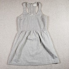 lou & grey for loft womens size 8 striped a-line dress with pockets