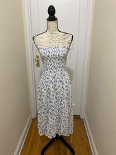 REFORMATION Sable Midi Dress Figaro Print Size L Orig. $218 NWT