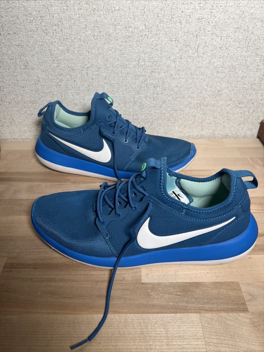 RARE Nike Mens Roshe Two 844656-402 Industrial Blue White Athletic Shoes Sz 