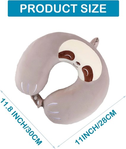 Memory Foam Cute Cartoon Headrest & Neck Travel Pillow for Kids Boys&Girls,Teens - Picture 33 of 33