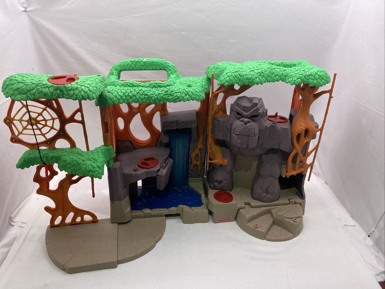 Fisher Price Imaginext Gorilla Mountain Jungle Playset Forest Foldable