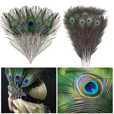 1-100/pack Peacock Tail Feathers Natural Hotel Party Wedding Table Decoration