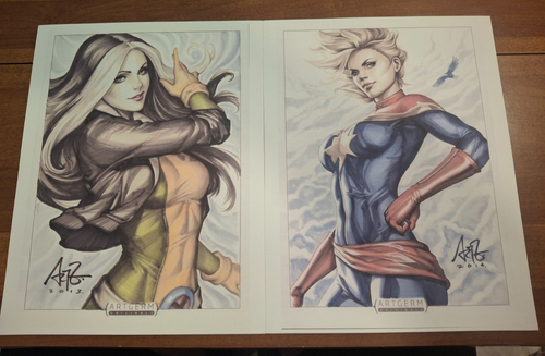 ROGUE & MS. MARVEL (CAROL DANVERS) CAPTAIN MARVEL PRINTED PRINTS ART OF ...