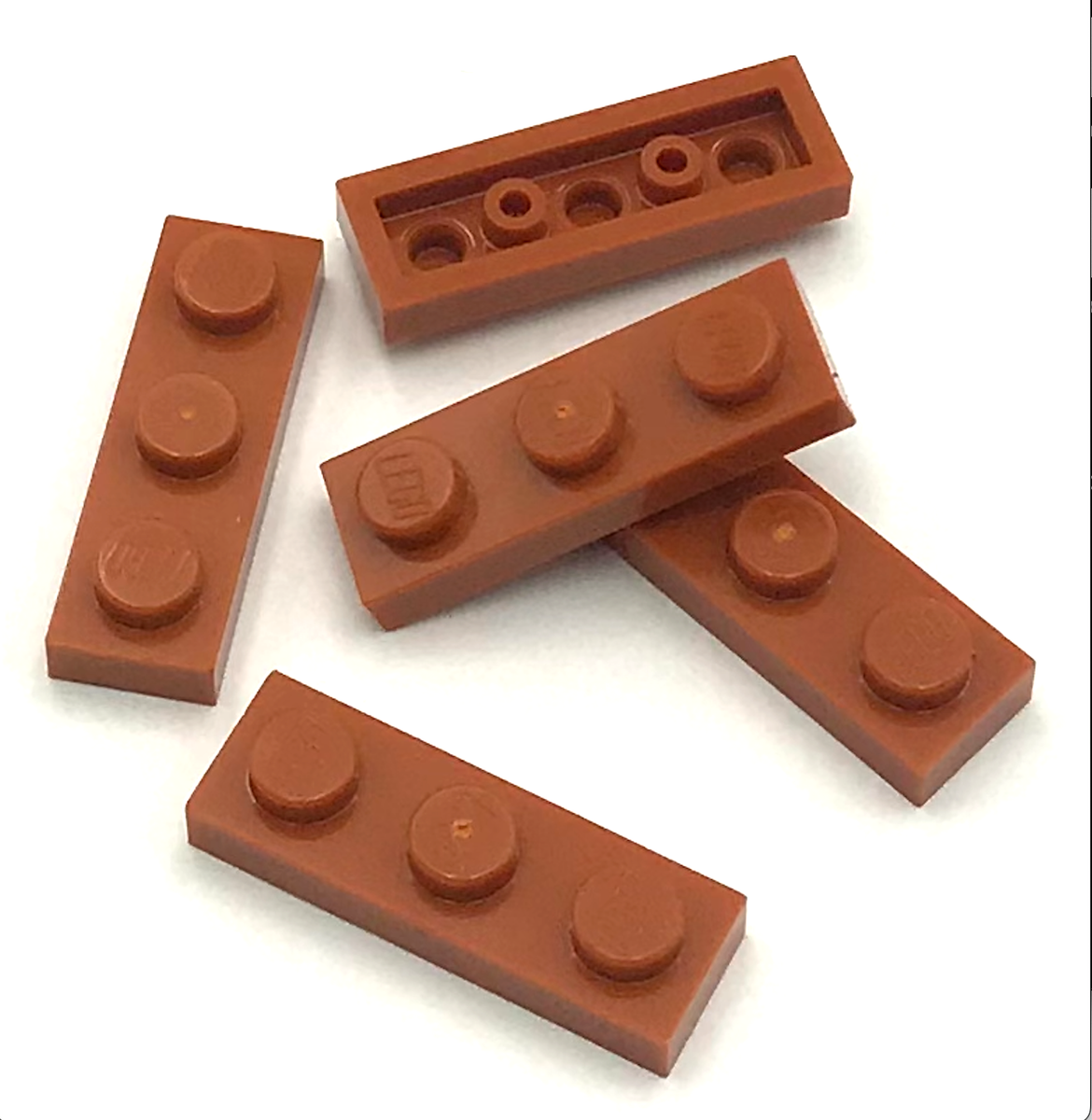 Lego 5 New Dark Orange Plates 1 x 3 Stud Pieces | eBay
