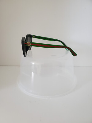 GUCCI GG0702SKN 004 Black Green Grey Gradient Medium 54 mm