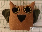Owl Pillow Soft Toy Sculpture Stuffed Nocturnal Animal Bird Handmade new — photo 6