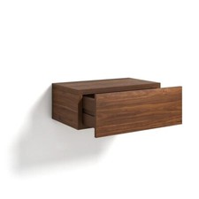 LA REDOUTE INTERIEURS CHEVET TIROIR MURAL EN NOYER NEUF